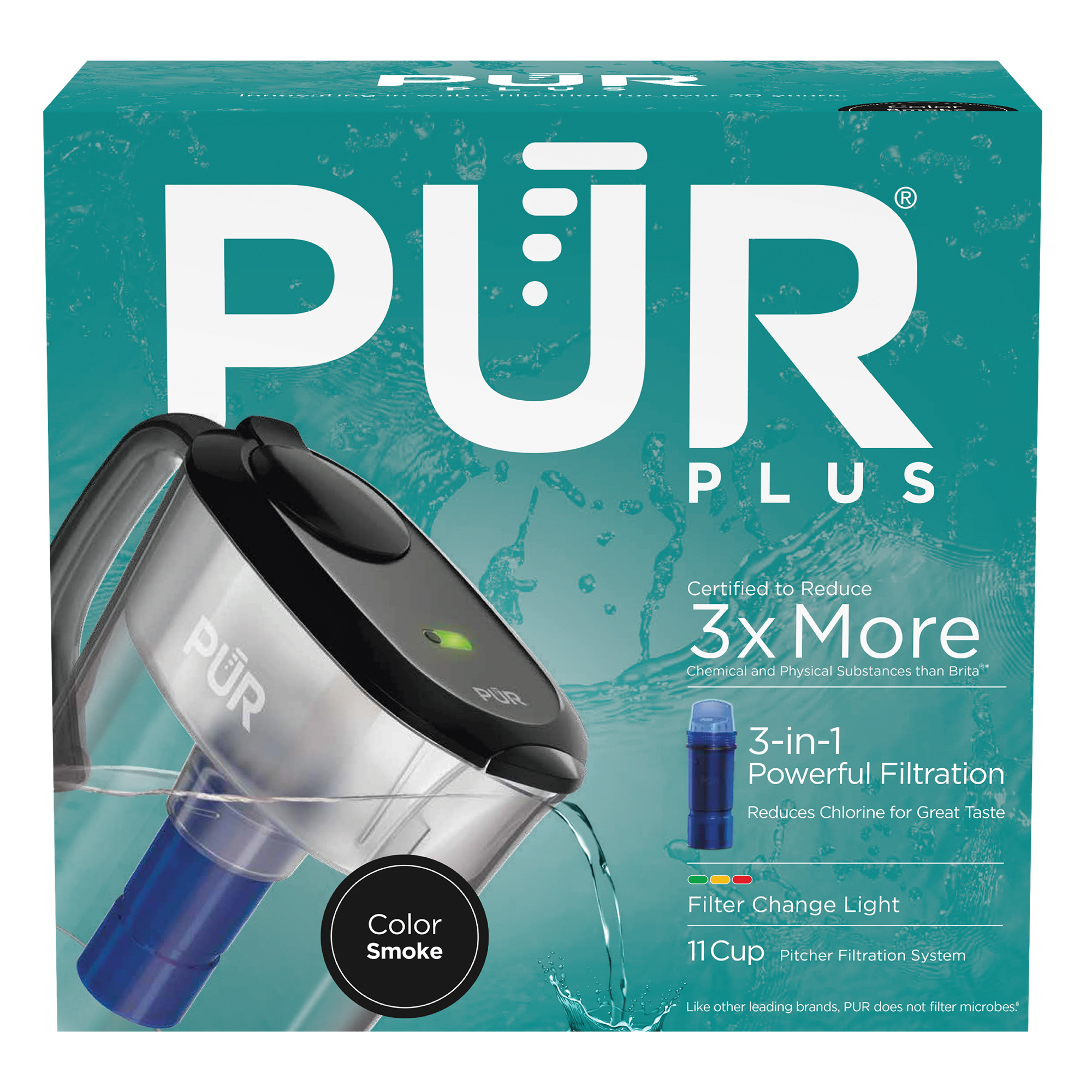 PUR PLUS 11 Cup Water Pitcher Filtration System, W 11.4