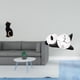 thumbnail image 2 of Escultura de resina de gato y panda, adorno decorativo coleccionable, forma de animal lindo y moderno para entrada, estantería, sala de estar, dormito, 2 of 8