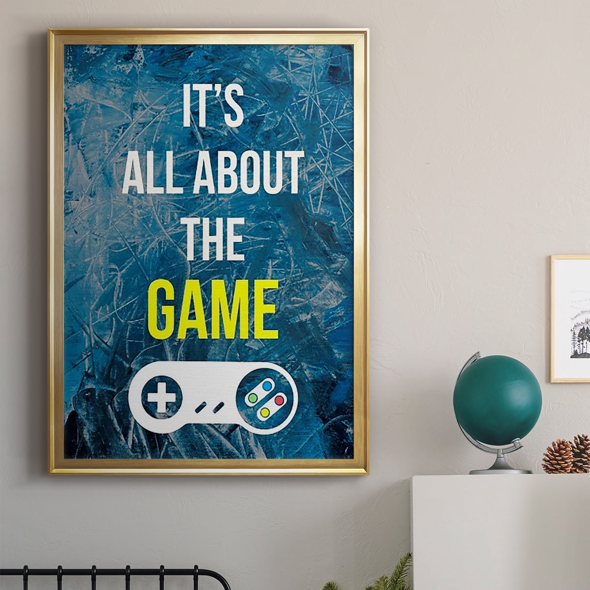 Gamer at Play IV Premium Framed Print, in Gold, Black, or Silver - Ready to Hang