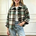 thumbnail image 6 of BLVB Kids Toddler Little Boys Girls Baby Long Sleeve Button down Plaid Shirt Lapel Shacket Jackets Fall Outfits(Multicolor,9-10Years), 6 of 6