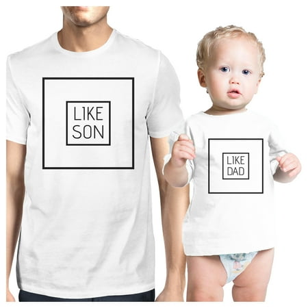 

Like Son Like Dad White Dad Baby Matching Shirts For Fathers Day