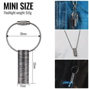 Titanium Keychain Flashlight, Key Unity 15 Lumens Waterproof Pocket Light with Key Ring for EDC