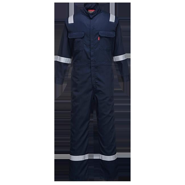 Portwest UFR21 Super Lightweight FR Anti-Static Coverall in Navy and Orange