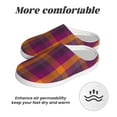 thumbnail image 6 of Disketp Orange and Purple Plaid Women's Men's Slippers Plush Slip-On House Slipper for Winter Indoor Soft Cushion Non-slip Fluffy Slides Slippers-35/36, 6 of 7