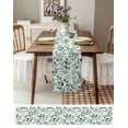 thumbnail image 3 of Ldtrchee Eucalyptus Leaves Table Runner 120 Inches, Spring Green Plant Gradient Botanical Bed Runner Dresser Scarves Tabletop for Indoor Outdoor Parties/Ceremony/Banquet, 13"x 120", 3 of 8
