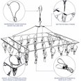thumbnail image 3 of TORUBIA Clothes Drying Rack with 40 Clips, Stainless Steel Laundry Drying Rack, Baby Hangers, Clothes Hangers for Drying Socks, Drying Towels, Diapers, Bras, Baby Clothes, Underwear, Hat（1 Pack）, 3 of 7