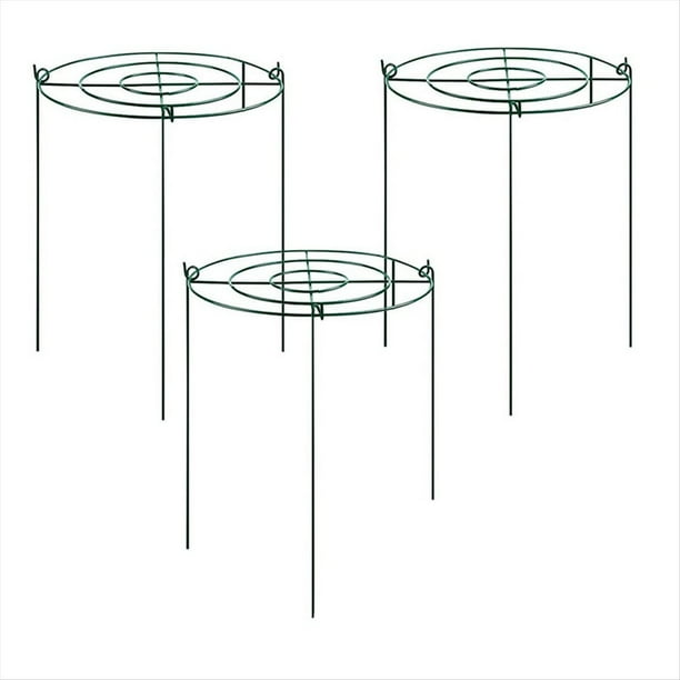 3 Juegos de Jaulas de Soporte para Peonías, Rejillas de Aros para Crecimiento con 4 Patas, Soporte para Plantas, Anillo de Soporte Fuerte para Flores