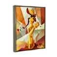 thumbnail image 3 of Stupell Industries Modern Cubist Fashion Girl Abstract Painting Gray Floater Framed Art Print Wall Art, 17 x 21, 3 of 9