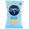 Simply 7 Lentil Chips Gluten Free Sea Salt -- 4 oz Pack of 2