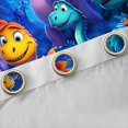 thumbnail image 4 of Feelyou Cute Cartoon Dino Blackout Curtains Set of 2 (52x84 Each) for Kids, Starry Moon Jungle Wildlife Window Curtains, Blue Purple, 4 of 6