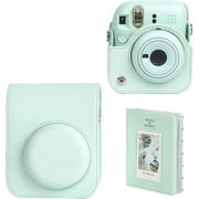 FUJIFILM INSTAX MINI 12 Instant Film Camera Mint Green Accessories kit for Fujifilm Instax Mini 12 Camera Includes; Instant camera + Fuji Instax Film (40 PK) + Green Case With Strap +Frames + Album