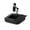Black, variant on Adjustable Laptop Tablet Stand Including Built in Drink Holder and Tray Foldable Arms for Relaxed Watching Everywhere