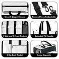 thumbnail image 3 of Teacher Tote Bag,Paw Print Teacher Utility Tote Bag,Large Work Tote Bags for Women with Multiple Pockets,Top Zipper Closure,13.8x10.6x6.7 Inch, 3 of 5