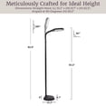 thumbnail image 6 of Lavish Home 63-Inch Adjustable Floor Lamp (Black), 6 of 6
