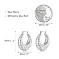 thumbnail image 5 of Lancharmed Silver Plated Women's Earrings,Gradual Threaded Rings Earring Birthday Gifts for Women Friendship, 5 of 7