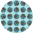 thumbnail image 1 of Ahgly Company Indoor Round Patterned Marble Blue Area Rugs, 6' Round, 1 of 1