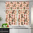 thumbnail image 2 of Yuyamidu Maple Kitchen Curtain Valance and Tiers 3 Panel Sets Semi Sheer Blackout Curtains for Bedroom Breathable Room Darkening Window Drapes for All Season Fall Decoration for Home, 2 of 5