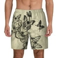 thumbnail image 2 of Picia Vintage Floral pattern Mens Swim Trunks with Compression Liner Stretch Beach Shorts Quick Dry with Zipper Pockets No-Chafing Board Shorts-Medium, 2 of 9
