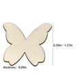 thumbnail image 3 of Herrnalise 0.4/0.6 Inch Unfinished Wooden Butterfly Cutouts Wooden Crafts Blank Butterfly Shape Wood Ornaments Butterfly Embellishments Wooden Slices for DIY Projects Decoration (50 Pcs), 3 of 9
