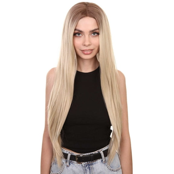 Nunique Adult Women's 29 in. Lace Front Heat Resistant Blonde Color Wig
