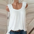 thumbnail image 2 of Miluxas Plus Size Tank Tops Clearance Women Sleeveless Solid Blouse Pullover Tank Tops Shirt White 8(L), 2 of 9
