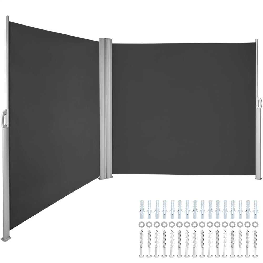 VEVOR Retractable Side Awning 236" x 71",Double Retractable Patio Screen Waterproof, Retractable
