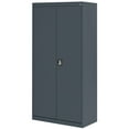 thumbnail image 4 of Sandusky Lee 36"W x 18"D x 72"H 5-Shelf Freestanding Steel Storage Cabinet with Recessed Handle, Charcoal Gray, 4 of 10