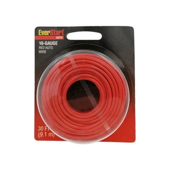 EverStart Universal 16-Gauge Auto Wire, Red Wire, 30 feet, Light Swith to Fuse Block or Relay for Car, ES17R1630