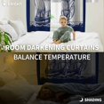 thumbnail image 3 of Fsddascl Nautical Sailboat Blackout Curtains for Bedroom/Living Room, Thermal Insulated Kitchen Curtains, Navy Blue Ocean Seagull Waves Ship Grommet Darkening Window Treatment Drapes 52"x63"x2, 3 of 6