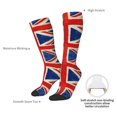 thumbnail image 5 of Knee High Socks for Women Union Jack All Uk Flag Long Tube Sock Uniform Socks, 5 of 7