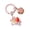 Pink, variant on Keychain Pendant 3D Horse Hollow Bell Key Chain with Metal Ring Lucky Charm Bags Keys Gift Accessory