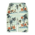 thumbnail image 4 of ZCFZJW Quick Dry Swim Trunks for Men Lightweight Casual Drawstring Elastic Waist Summer Tropical Palm Tree Printed Beach Board Shorts Bathing Suit with Pockets Beige L, 4 of 5
