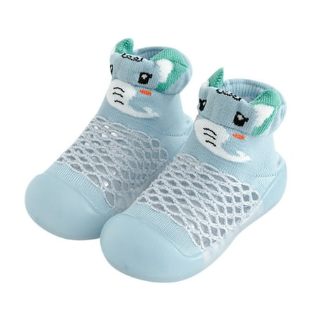 

Baby Toddler Soft Shoes Boys Girls Animal Prints Cartoon Socks Shoes Breathable Mesh The Floor Socks Non Prewalker Shoes