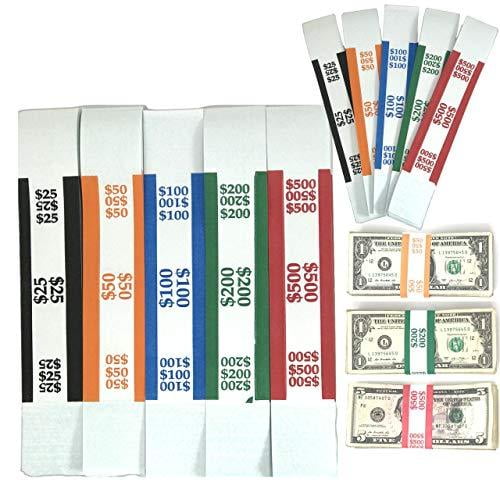 300-Count $50 Dollar Bill Wrappers Currency St... Money Bands Details about   Currency Bands 