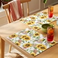 thumbnail image 4 of Summer Sunflower Placemats Set of 4, Watercolor Flowers Plant Country Non-Slip Place Mats Washable Table Mats for Kitchen Dining Table Decorations Indoor/Outdoor, 4 of 9