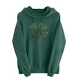thumbnail image 5 of Chandails à Capuchon pour Femmes de la Saint-Patrick 2026 à Manches Longues avec Graphique de Trèfle et Poches, 5 of 5