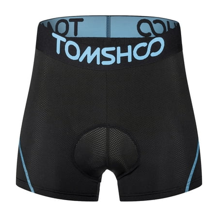 TOMSHOO Men's 3D Padded Bicycle Cycling Underwear Breathable Lightweight Bike Riding Cycling Shorts