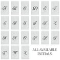 thumbnail image 7 of Set of 2 White Monogrammed Towel - Black Embroidered - Initial A, 7 of 7