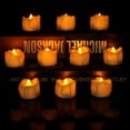 thumbnail image 5 of 12 Uds. Temporizador de velas de té con Control remoto, vela sin llama con pilas de larga duración con bombilla ámbar parpadeante, luz de té eléctrica, 5 of 5