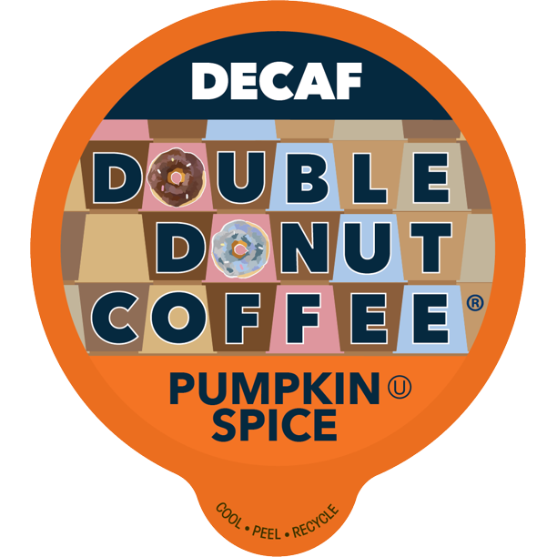 Double Donut Coffee Single Serve Cups Decaf Pumpkin Spice, 0.334 oz