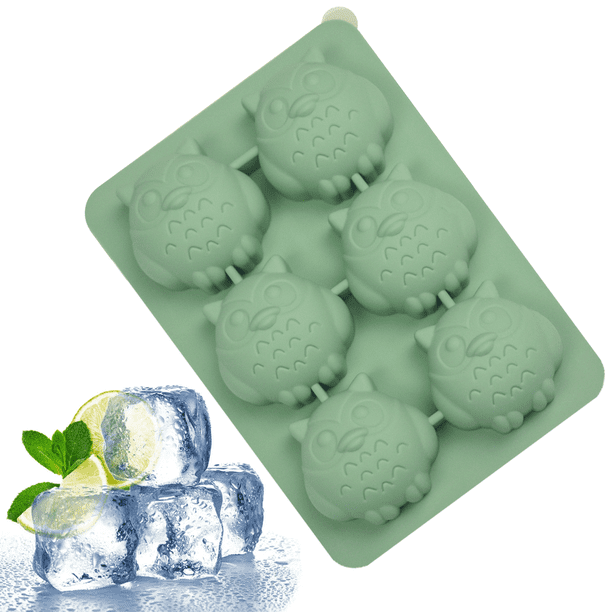 Bandeja Hielo Silicona Molde Cubitos Hielo-Verde Claro-Búho Adepaton CPB-US-CJZ227-8