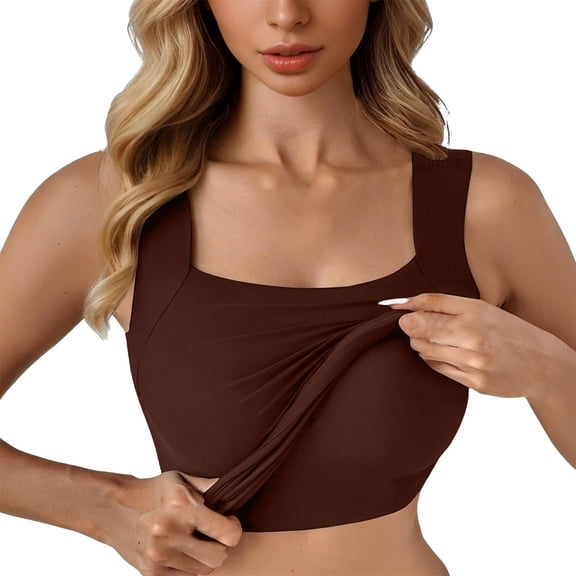 Weikingp Womens Tank Tops with Built in Bra Running Shirts Women U Neck Tank Top Athletic Tops Shirts with Built in Bra Workout Tops Spaghetti Strap Tank Top Loose Tank Tops Undershirts for Women