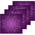 thumbnail image 2 of Violet Purple Mandala Washcloth 12x12in Set, 6 Pack Absorbent Cotton Towel Square Kitchen Dishes Towels, Soft Cleaning Face Hand Towel Fast Drying Wash cloth, 2 of 7