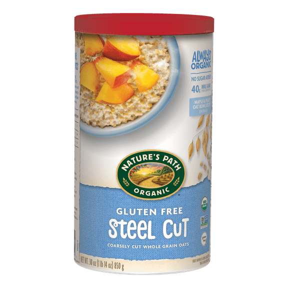 Nature's Path Organic Steel Cut Oats Instant Oatmeal, 30 oz (Pack of 6), Gluten Free, Non-GMO