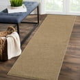 thumbnail image 5 of Garvee Modern Solid Runner Rug, 2'x6' Washable Non Slip Backing Rug Low Pile Stain Resistant Indoor Floor Carpet for Hallway Bedroom Laundry, Brown, 5 of 7