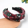 thumbnail image 2 of Christmas Knotted Headband for Women - Holiday Turban Style Hair Accessory - Decorative Wide Headband Suitable for Celebrations and Festive Events, 2 of 5