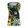 thumbnail image 5 of Dyfzdhu Plus Size Tank Tops for Women Casual Floral Printed Summer Sleeveless Shirts Loose Fit Round Neck Comfy Vest Tops Black XL, 5 of 6