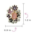 Bling Jewelry Womens Large Pink Purple Garden Butterflies Flower Cats