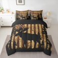 thumbnail image 2 of Castle Fairy Animal Deer 7-Piece Bedding Comforter Set for Teens Boys Girls,Rustic Vintage King Bedding Sets,US Flag Ultra Soft Bed Sheets,Super Cozy Room Decor, 2 of 8