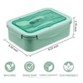 thumbnail image 3 of Cajas Bento para Adultos Fiambrera Bento de 1400 ML para niños con Cuchara y Tenedor Durable, a Prueba de Fugas para Comidas para Llevar, sin BPA y Materiales Seguros para Alimentos, 3 of 6